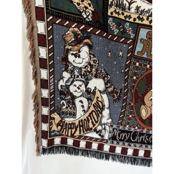 Goodwin Weavers The Edith Collection Christmas Blanket Holiday Tapestry/Throw - Picture 7 of 11